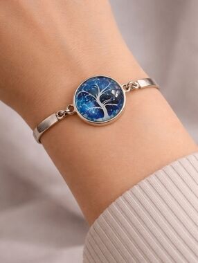 5/$25 Blue Mystical Tree of Life Bracelet